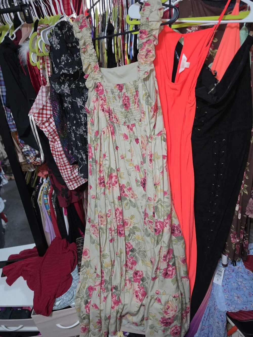NWOT TORRID 0x Ruffle Strap Tiered Maxi Dress